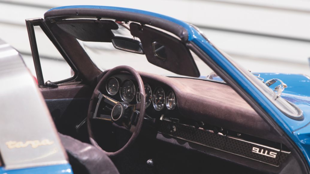 1:5-Targa-Modell, Sonderausstellung 50 Jahre Porsche Design, Porsche Museum, 2022, Porsche AG