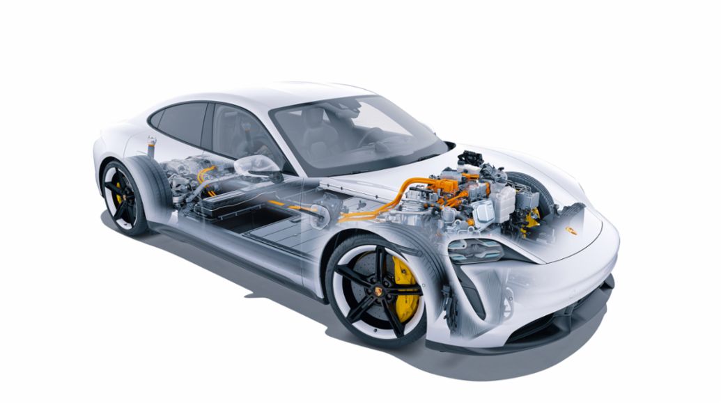 The Porsche Taycan’s voice is an authentic composition of real vehicle sounds, 2022, Porsche AG
