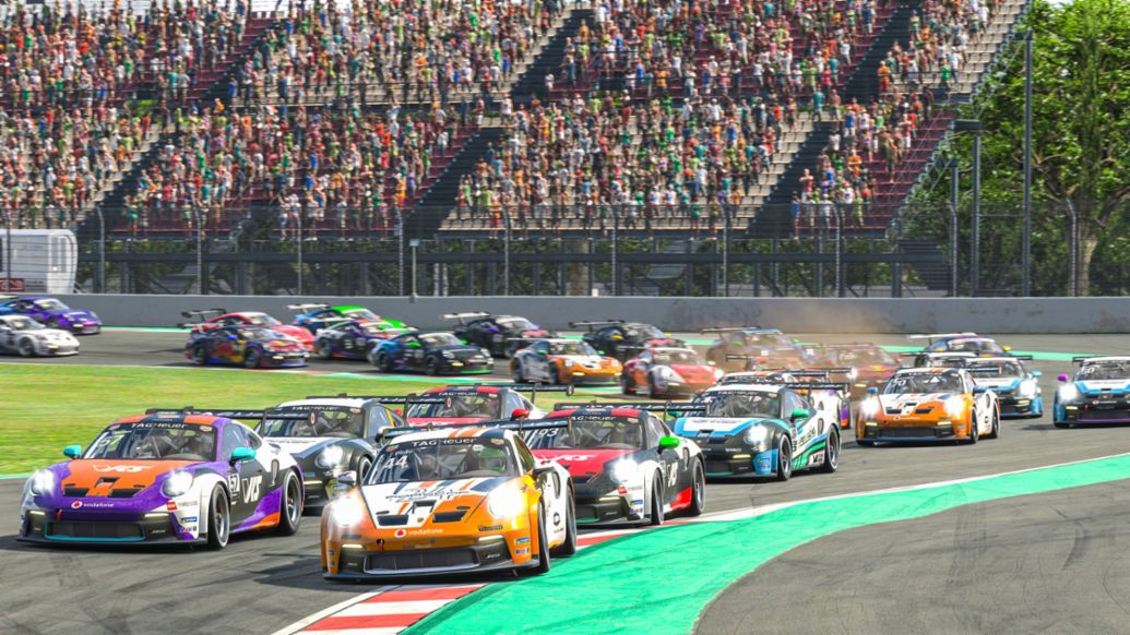 911 GT3 Cup, Porsche TAG Heuer Esports Supercup, Lauf 2, Barcelona, Spanien, 2022, Porsche AG