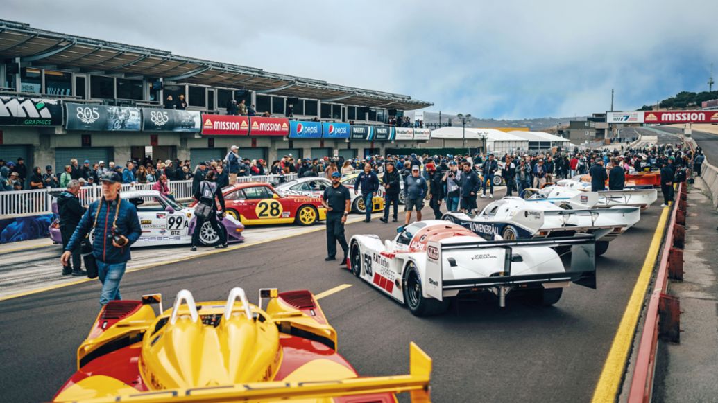 Porsche racing cars, Rennsport Reunion 7, USA, 2023, Porsche AG