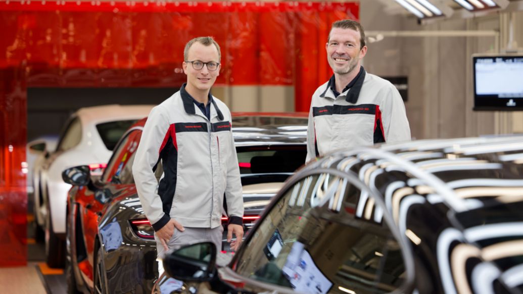 Christian Matusek, Michael Trinkner, Heads of Production and Logistics Industrialisation, 2023, Porsche AG