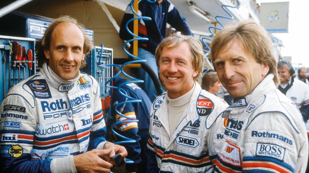 Hans-Joachim Stuck, factory driver, Le Mans, 1986, Porsche AG
