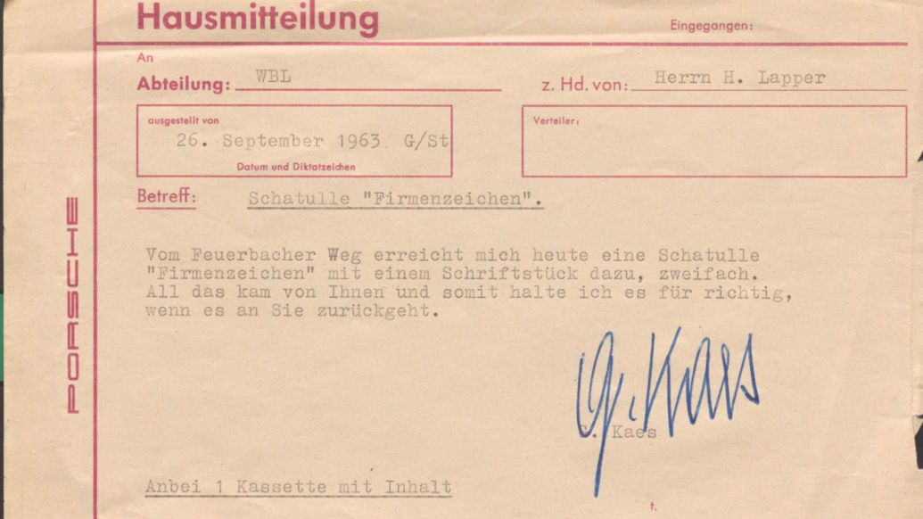 Correspondencia original de 1963, 2023, Porsche AG