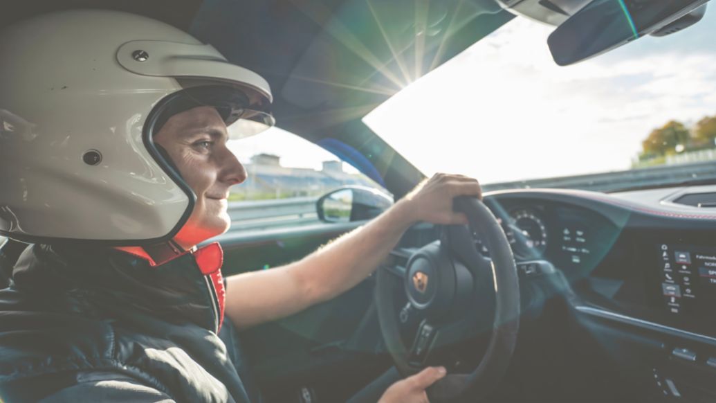 Christian Wolfsried, instructor and product trainer at Sport Driving GmbH, 2023, Porsche AG