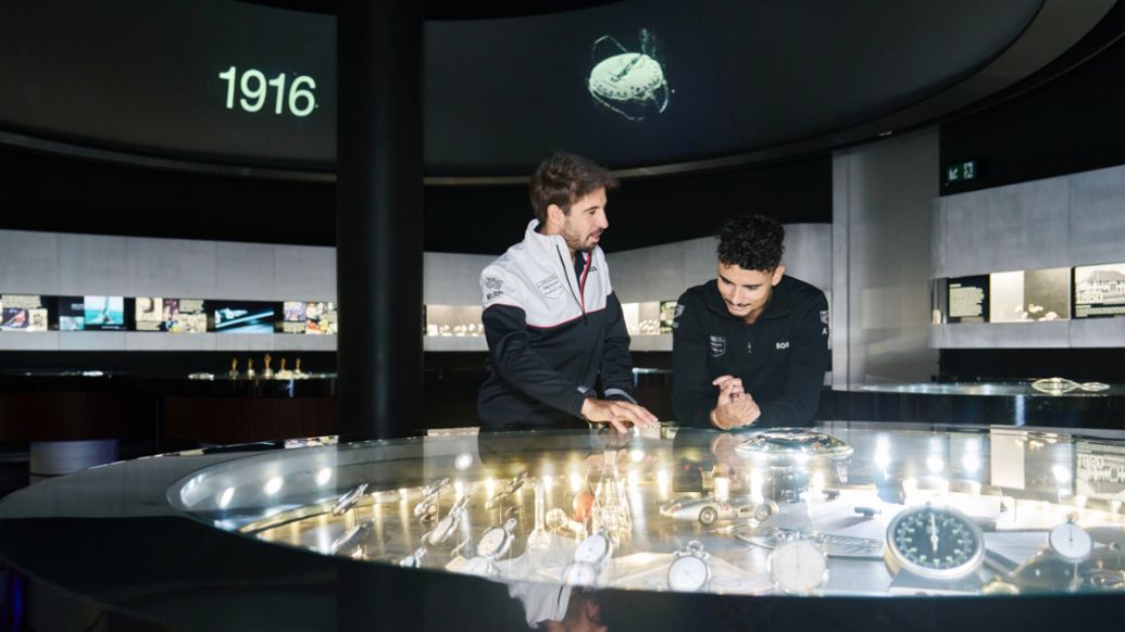 António Félix da Costa, Pascal Wehrlein, l-r, TAG Heuer Museum, 2023, Porsche AG