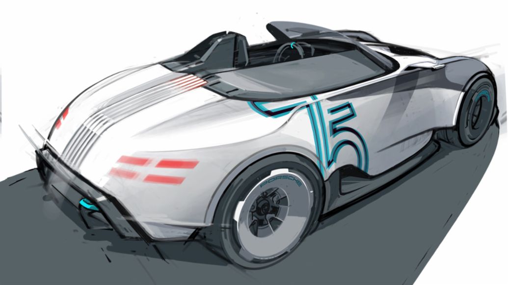 Design Sketch, Porsche Vision 357 Speedster, 2023, Porsche AG