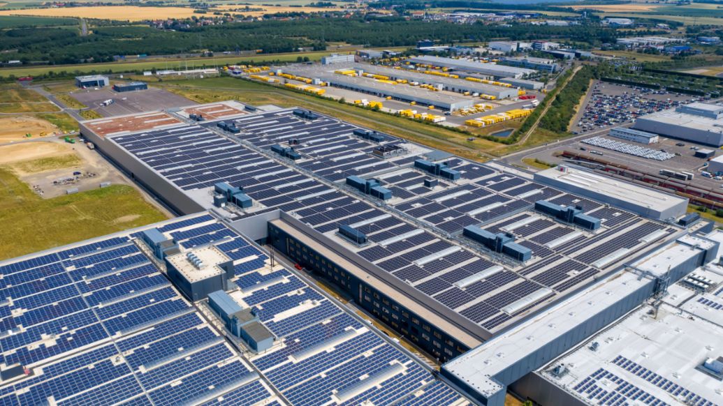 Photovoltaic system, Leipzig, 2024, Porsche AG