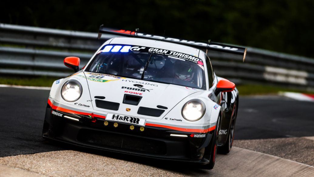 Reacardo Bruins (NL), Steven Cho (CDN), Jongkyum Kim (KOR), Porsche 911 GT3 Cup, Hankook Competition (#60), Qualificação, corrida de 24 horas, Nürburgring, Alemanha, 2024, Porsche AG