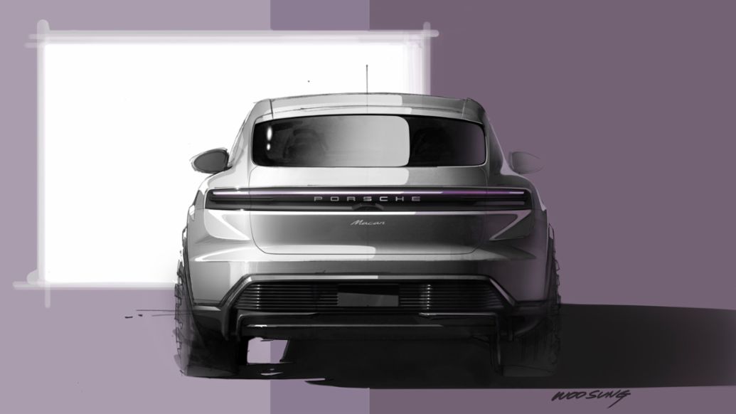 Porsche Macan design sketch, 2024, Porsche AG