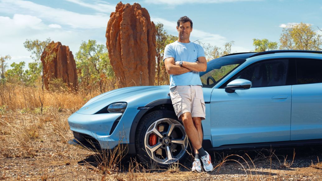 Mark Webber, Taycan 4S Cross Turismo, Outback, Australia, 2023, Porsche AG