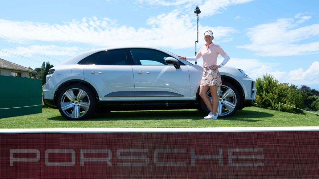 Jodi Ewart Shadoff winner of the hole-in-one car, The Amundi Evian Championship, 2024, Porsche AG