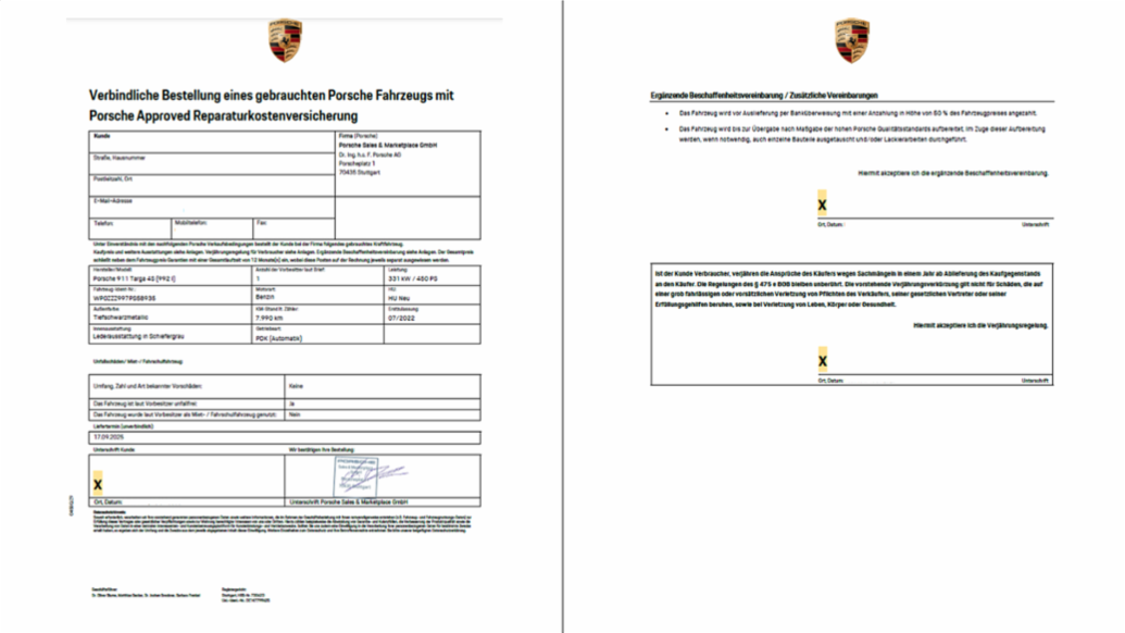 Beispiel, Betrugsversuch, 2025, Porsche AG