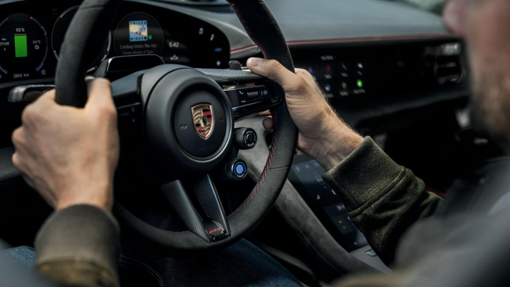 Porsche Taycan GTS, E-Shift Paddles und E-Shift Mode-Schalter, 2026, Porsche AG