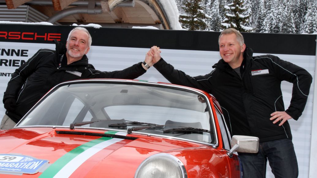 Da sinistra, Pietro Innocenti Direttore Generale di Porsche Italia e Felix Bräutigam Vice Presidente della Regione Europa di Porsche AG