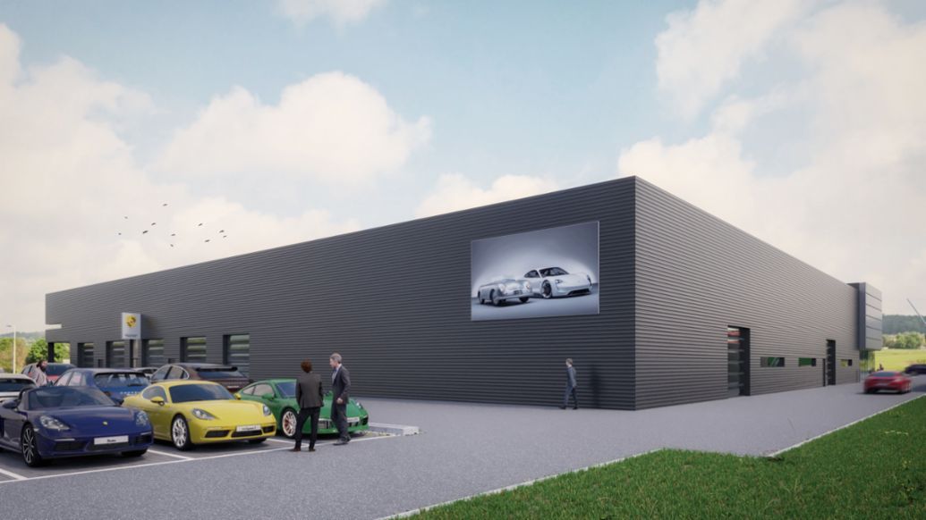 Le futur Centre Porsche basé à Poissy - Visuel arrière