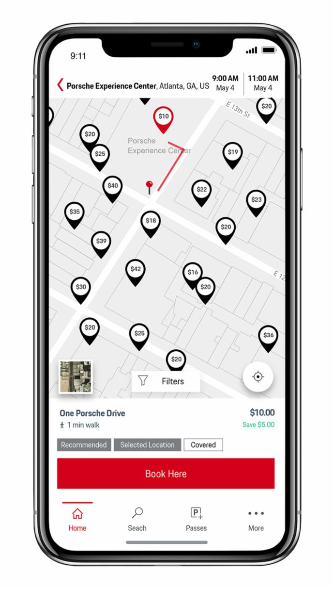 Porsche Parking Plus app, 2020, PCNA