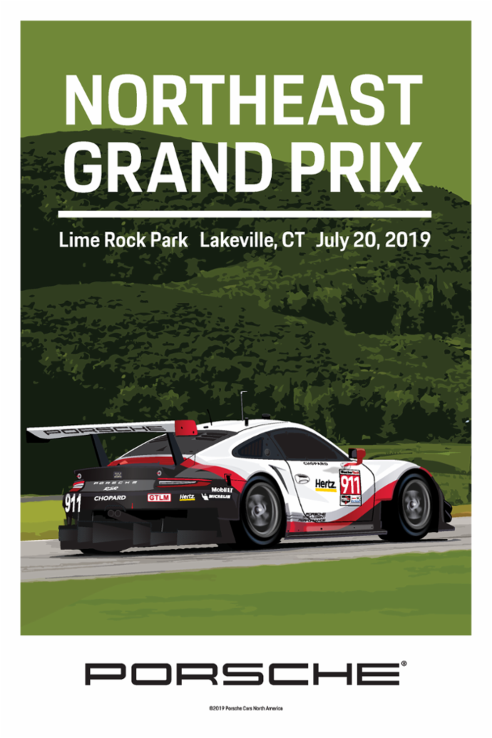 Northeast Grand Prix, Lime Rock, IMSA WeatherTech SportsCar Championship, poster, 2019