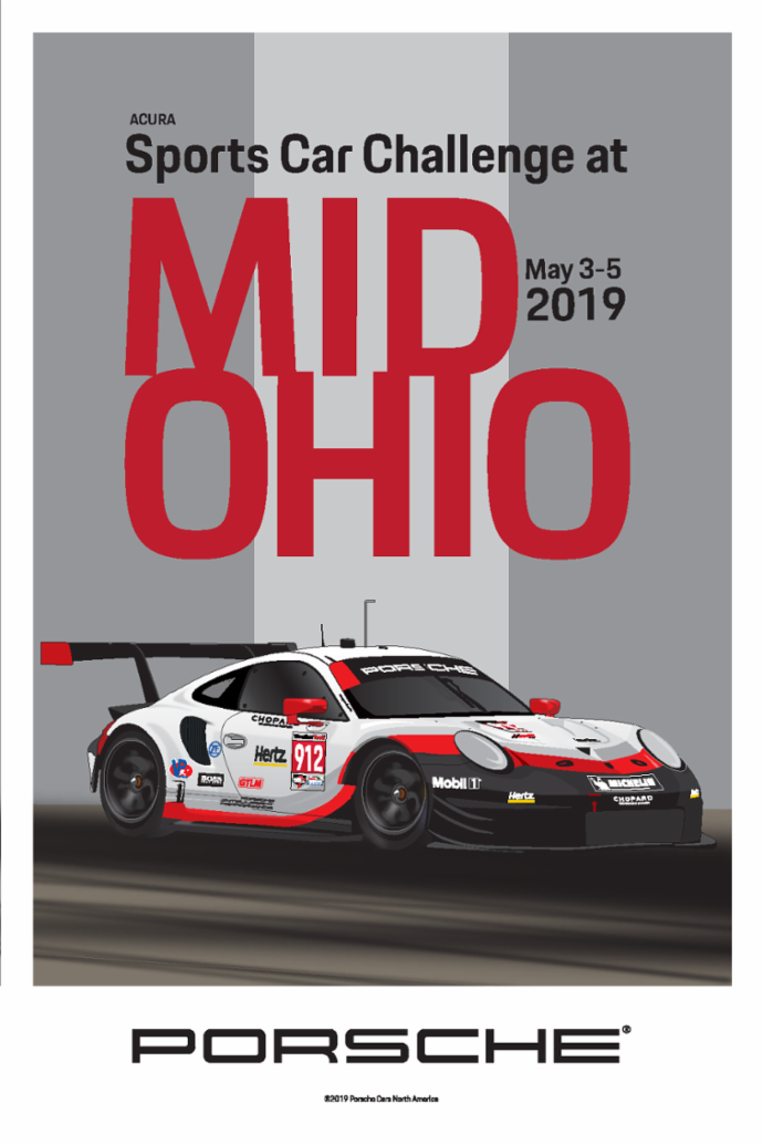 Sports Car Challenge, Mid-Ohio, IMSA WeatherTech SportsCar Championship, poster, 2019