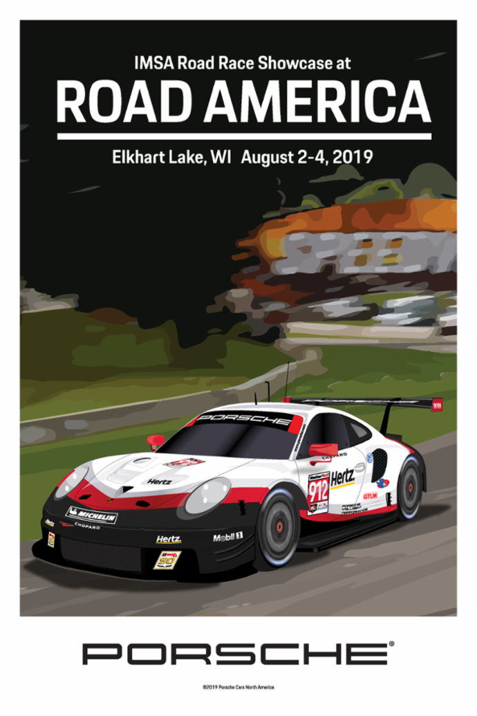 IMSA Road Race Showcase, Road America, IMSA WeatherTech SportsCar Championship, poster, 2019