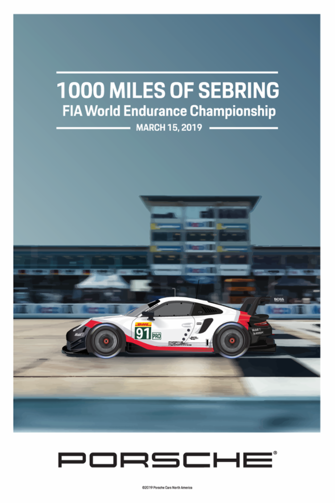 1000 Miles of Sebring, FIA WEC, poster, 2019