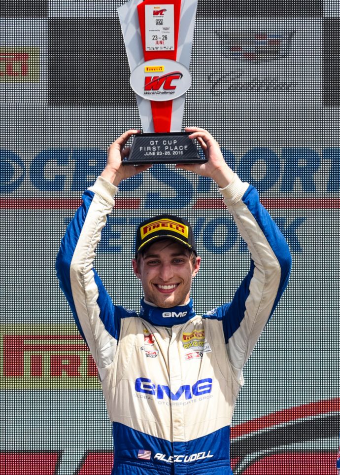 2016- PWC- Road America- Race 2- GT Cup Podium- Alec Udell, PCNA