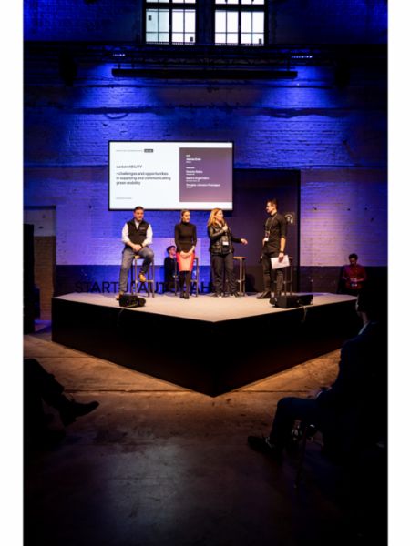 Daniela Rathe, Director Politics and External Affairs (third from the left), Startup Autobahn Expo Day 7, Stuttgart, 2020, Porsche AG