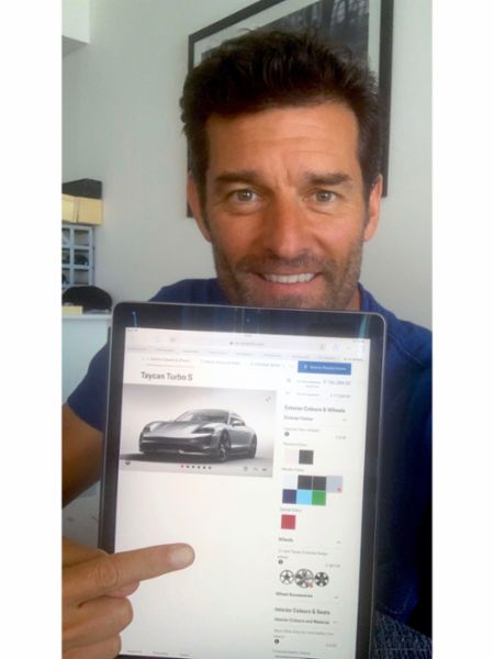 Mark Webber, Taycan Turbo S, Porsche Car Configurator, 2020, Porsche AG