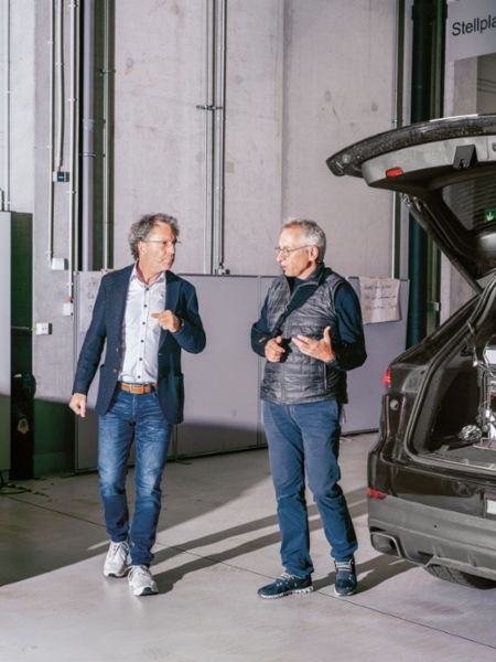 Albrecht Böttiger, Director Advanced Driver Assistance Systems at Porsche Engineering, Jürgen Bortolazzi, Director Driver Assistance and Automated Driving at Porsche, l-r, 2024, Porsche AG