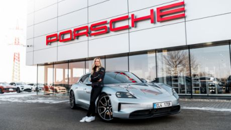 Závodnice Gabriela Jílková si vyzkoušela Porsche Taycan