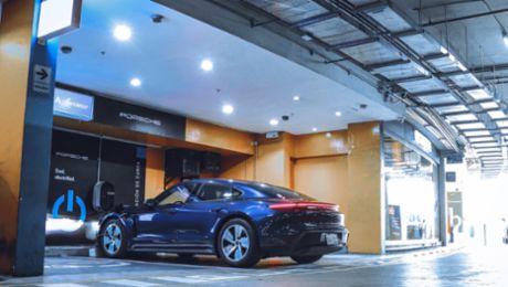 Porsche Perú instala cargador para vehículos eléctricos en Larcomar