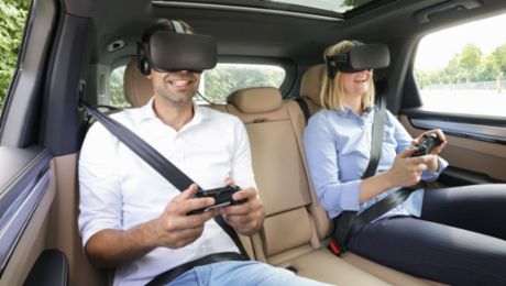 Porsche presents VR entertainment for the back seat with “holoride”