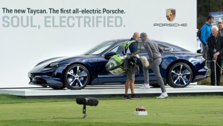 Golf stars raving about the new Porsche Taycan