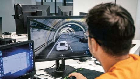 Porsche Engineering Virtual ADAS Testing Center: Test drives on the computer