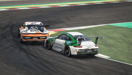 Ten Voorde and Porsche Junior Güven win virtual Supercup season opener
