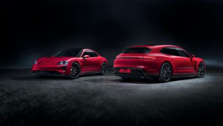 World premiere of the new Porsche Taycan GTS