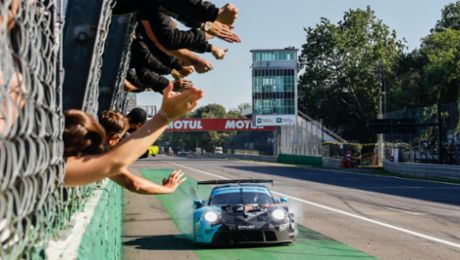 Dempsey-Proton 车队的保时捷 911 RSR 赛车赢得 GTE-Am 组别冠军