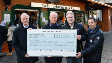 Porsche spendet 10.000 Euro an Weihnachtsmann & Co.