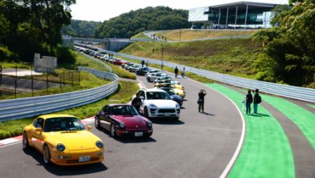 Crowds and cars descend on Japan’s Porsche Festival