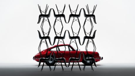 Porsche Pepita Edition by Vitra: limitierte Kollektion ikonischer Stühle mit Bezug zu Sportwagen-Klassikern
