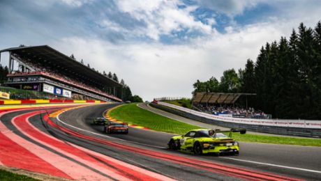 Two Porsche finish in the top 10 in the Spa endurance classic