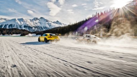 Dancing on ice with two Porsche 911