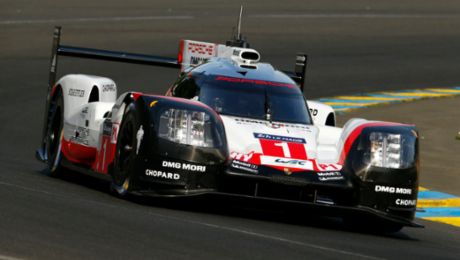 Le due Porsche 919 Hybrid in seconda fila sulla griglia di partenza