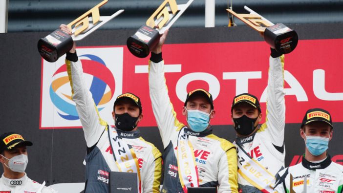 great porsche success at spa victory and four 911 gt3 r in the top ten