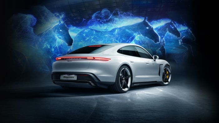 photo of The all-electric Porsche Taycan launches in Korea with a breath-taking hologram show image