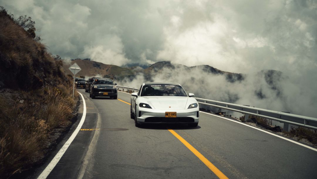 Más de 240 entusiastas colombianos viven la rodada de Porsche al Parque Los Nevados