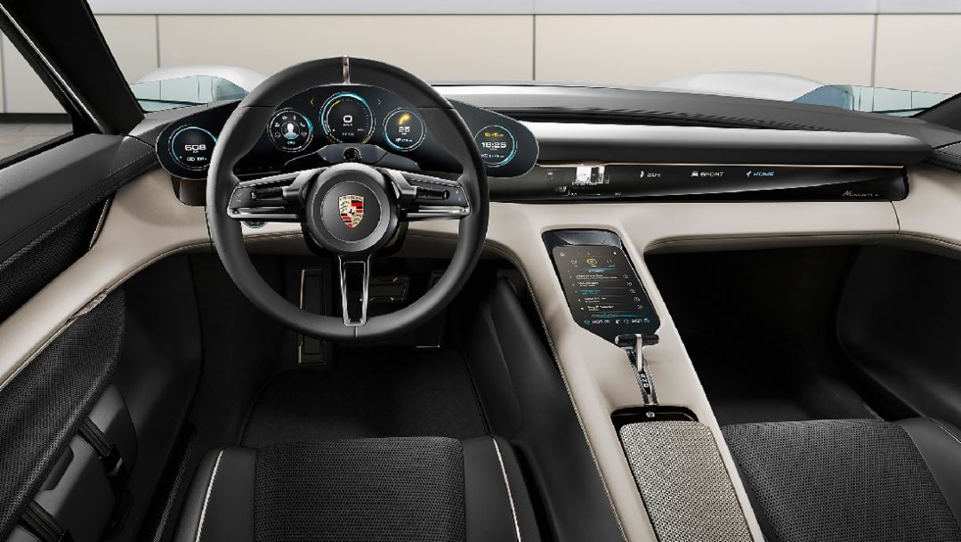 Mission E concept car, 911 E, l-r, 2018, Porsche AG