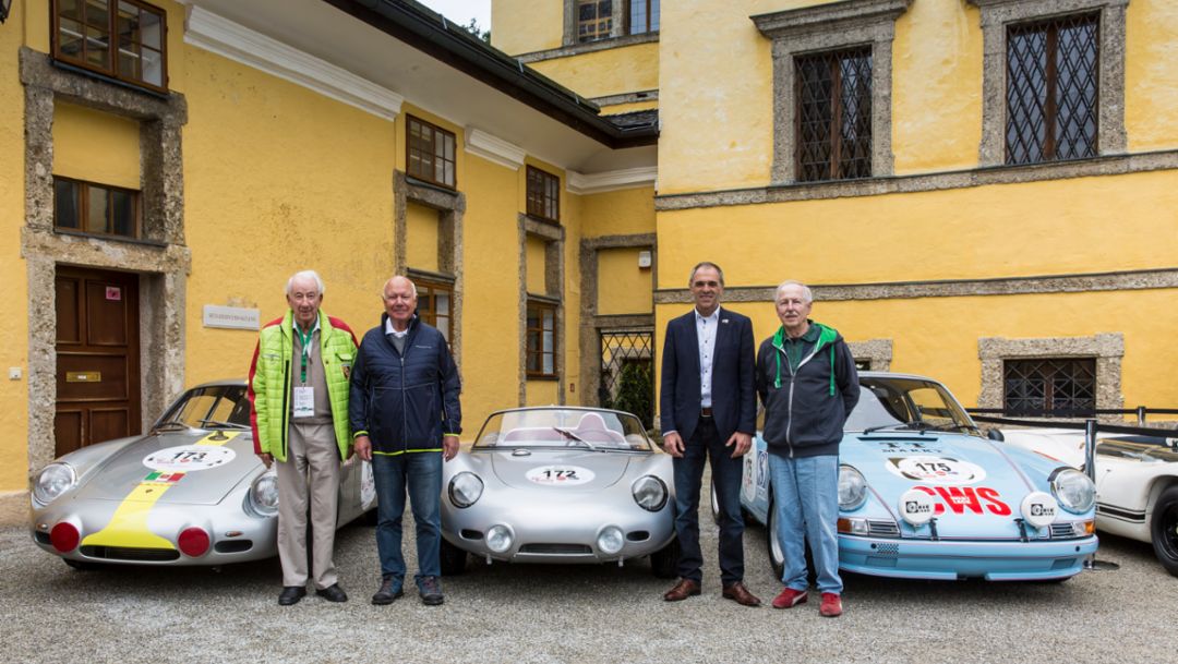 Porsche 356 B 2000 GS Carrera GTL Abarth, 718 RS 60, 911 2.5 S, Gaisberg, 2019, Porsche AG