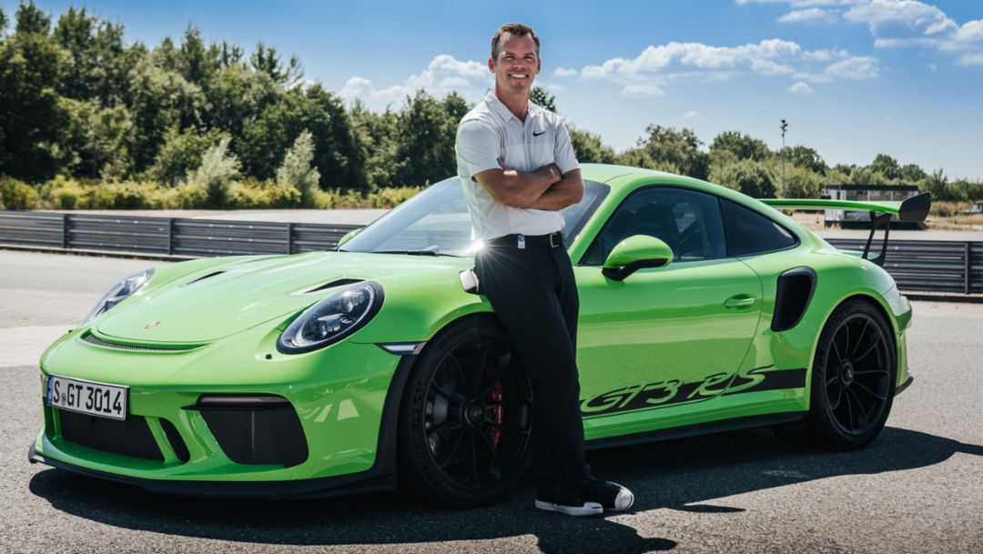 Paul Casey, Golfspieler, 911 GT3 RS, Porsche European Open, 2018, Porsche AG