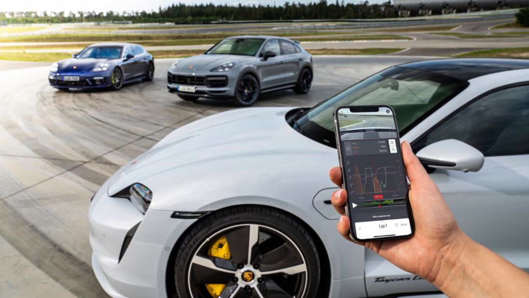 La aplicación Porsche Track Precision, también en Panamera, Cayenne y Taycan
