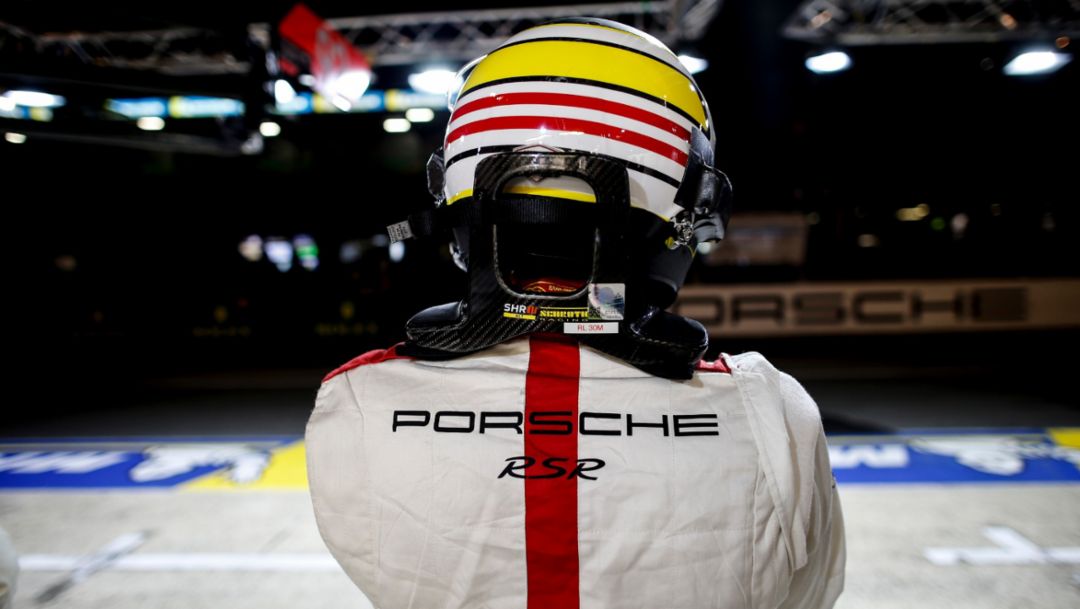 Los cascos de los pilotos oficiales de Porsche en el WEC